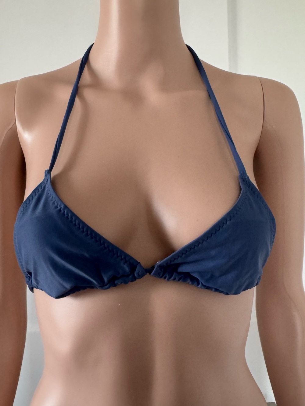 Marlin Blue Purple Trangle Strappy Bikini Top XS X-Small